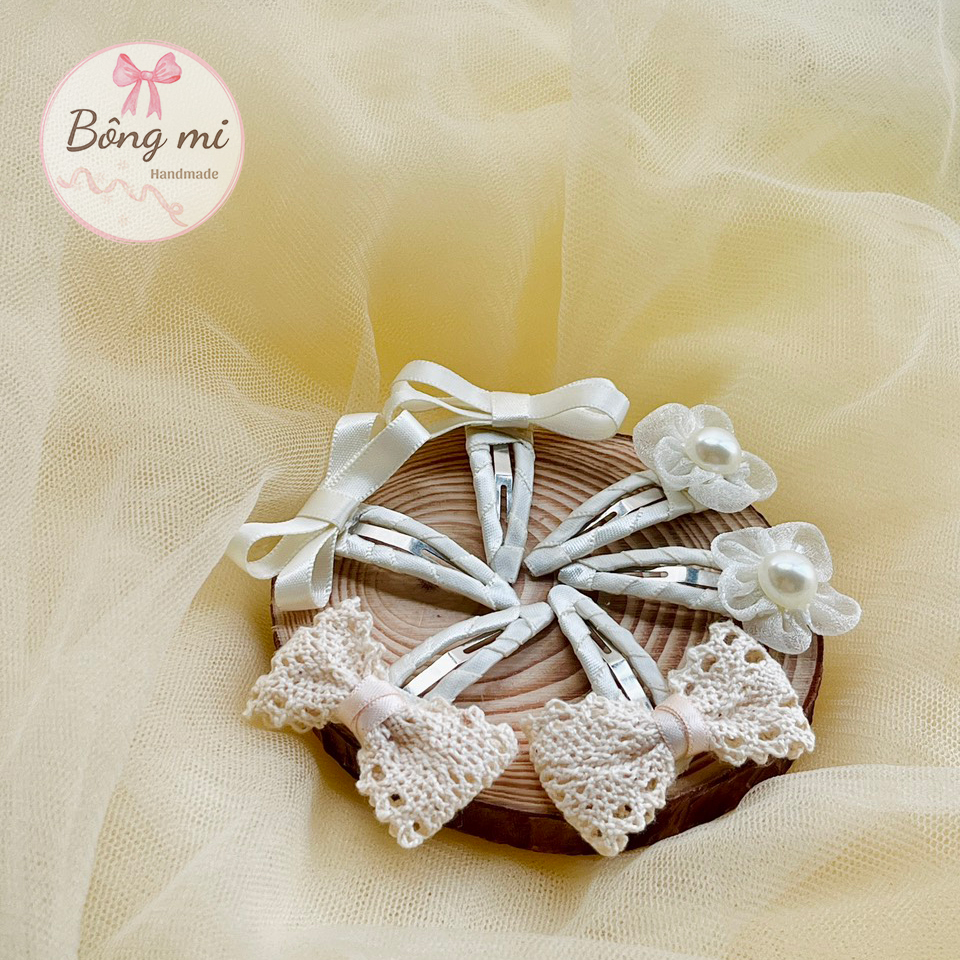 Set kẹp tóc mái nhí vintage phong cách Hàn cho bé