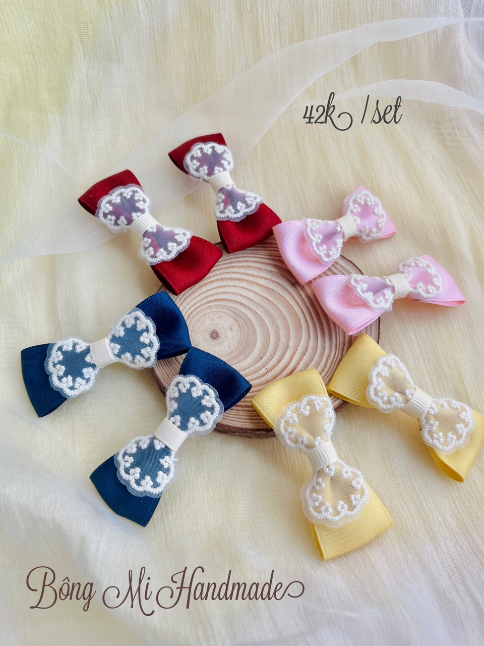 Set kẹp nơ đơn giản phong cách Hàn cho bé gái